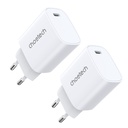 Q5004 20W PD tīkla lādētājs iPhone 12 13 KIT 2 gab., balts