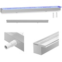 Waterfall spout wall cascade for garden LED pond 120 cm outflow 30 mm