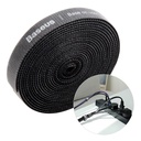 Kabelių organizatoriaus "Velcro" juosta 3 m juoda