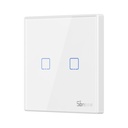 Two-channel touch light switch WiFi button to remote 433 MHz white T2EU2C-RF