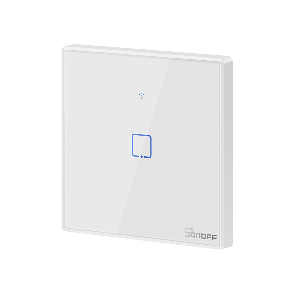 Single channel touch light switch WiFi button white T2EU1C-TX