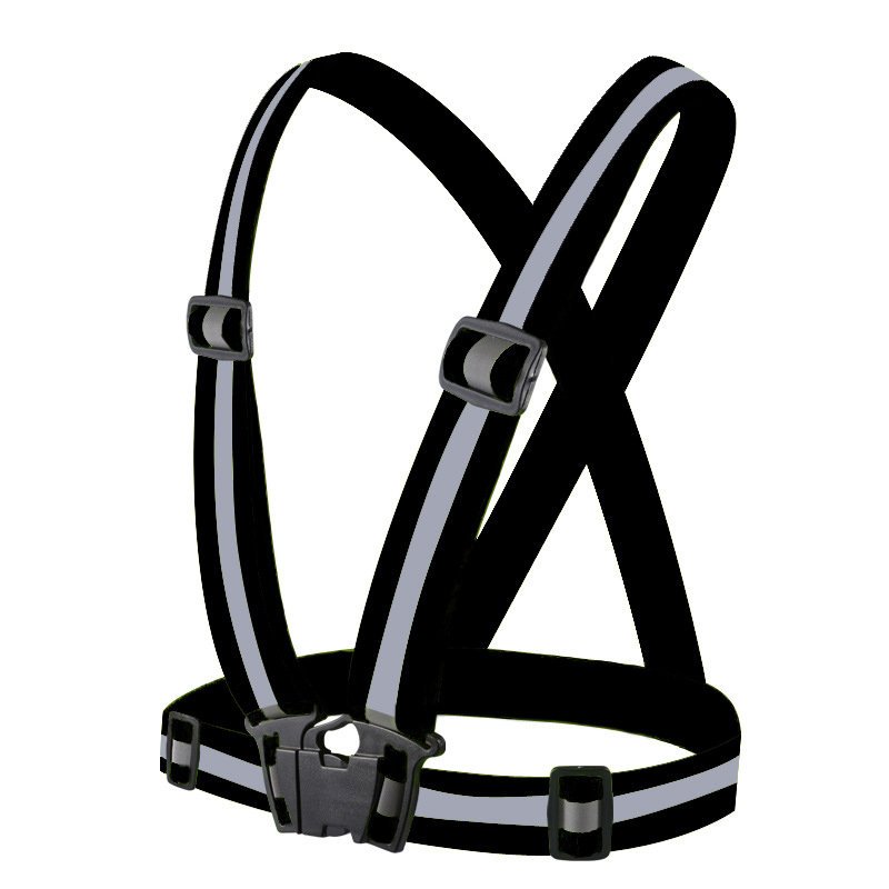 Reflective harness for bicycle motorcycle for running reflective vest black