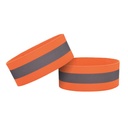 Reflective arm band bike running velcro 4cm orange