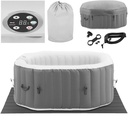 Garden inflatable Jacuzzi 110 massage jets 4 person 600 l grey and white