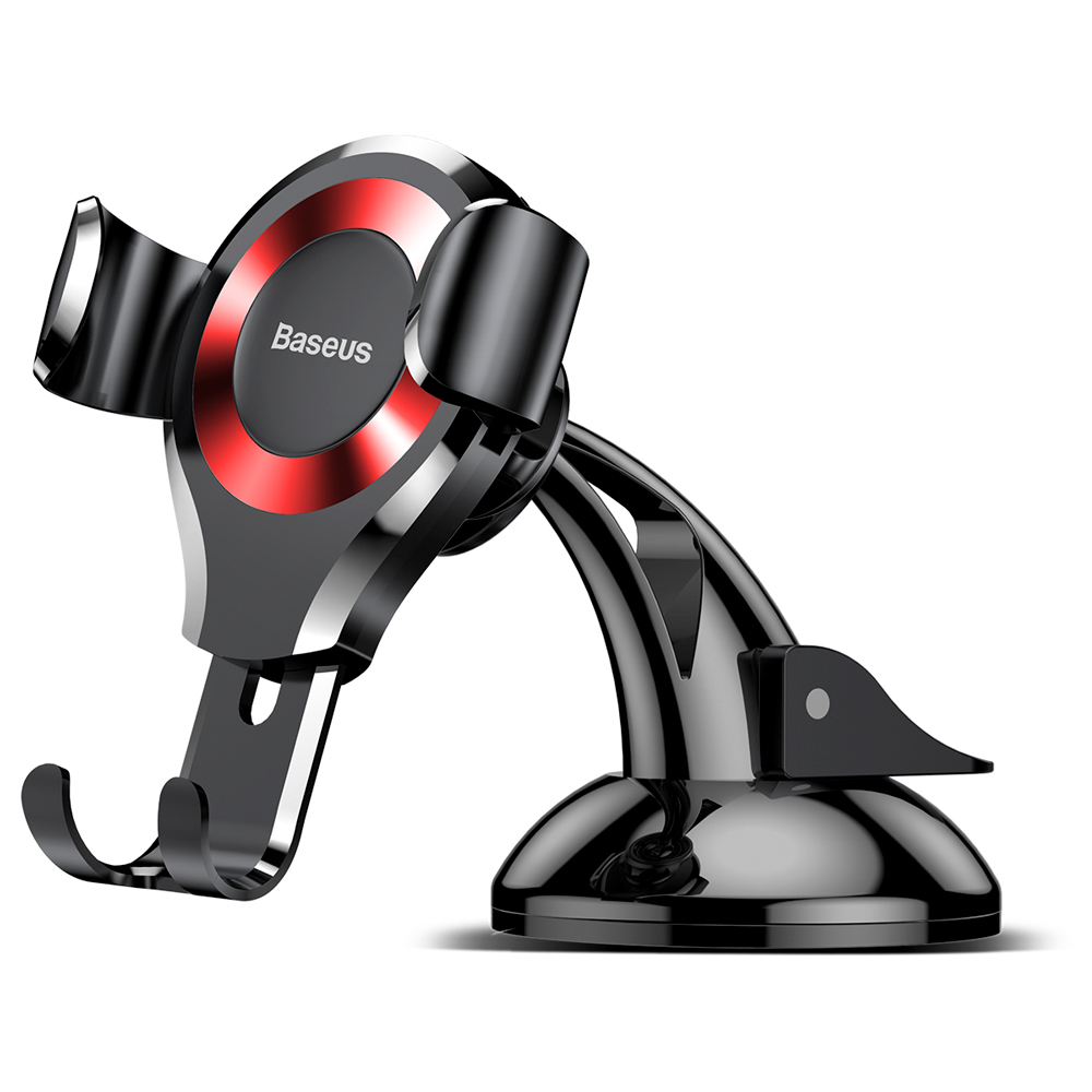 Gravity car phone holder for windshield dashboard Osculum red
