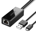 External LAN micro USB 100Mbps network adapter for Chromecast 1m black