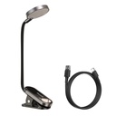 Mini LED ekrano skaitymo lempa su spaustuku pilka