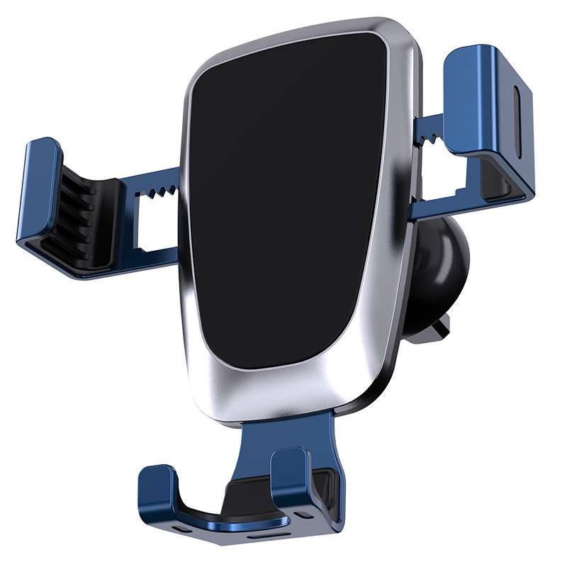 Gravity car mount for smartphone on the grille blue