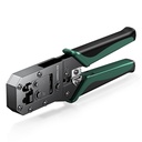 RJ45 kontaktdakšu presēšanas instruments tīkla kabeļiem, zaļš