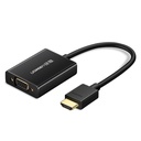 HDMI uz VGA adapteris + USB uz micro USB kabelis 1 m melns