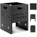 Portable folding garden fireplace 30 x 30 x 40 cm