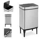 Automatic waste garbage can on legs 45 l - gray