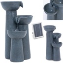 Solar garden cascade fountain with LED lighting 3 bowls 3 watts