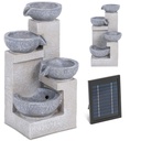 Solar garden cascade fountain with LED lighting 4 bowls 2 watts
