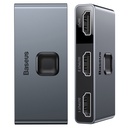 HDMI splitter switch 2x HDMI 4K 30 Hz bidirectional grey