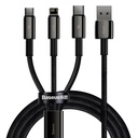 Cable 3-in-1 USB USB-C Iphone Lightning microUSB 3.5 A 1.5 m cable black