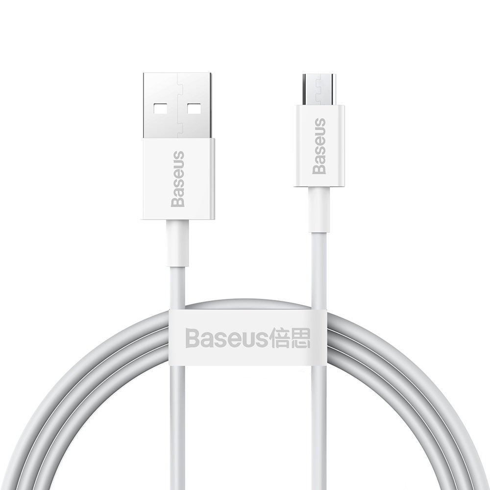 Superior cable USB microUSB cable for fast charging 2A 1m white
