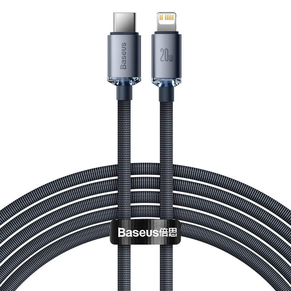 USB-C Iphone Lightning 20W fast charging and data transfer cable 2m black