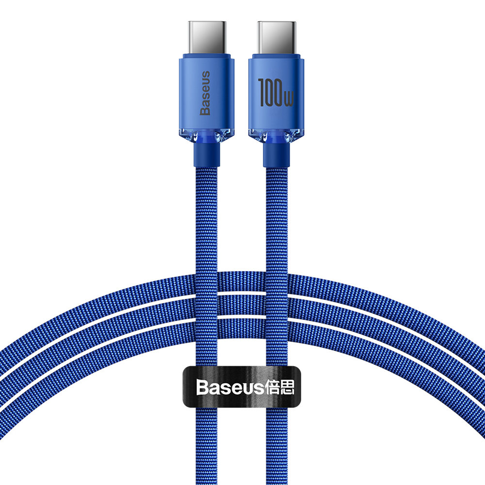 USB-C USB-C 100W fast charging and data transfer cable 1.2m blue