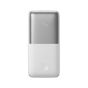 Bipow Pro powerbank 10000mAh 20W + USB 3A kabelis 0,3m, balts