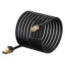 Speed Seven RJ45 Cat 7 10Gbps ātrgaitas tīkla kabelis 15 m melns