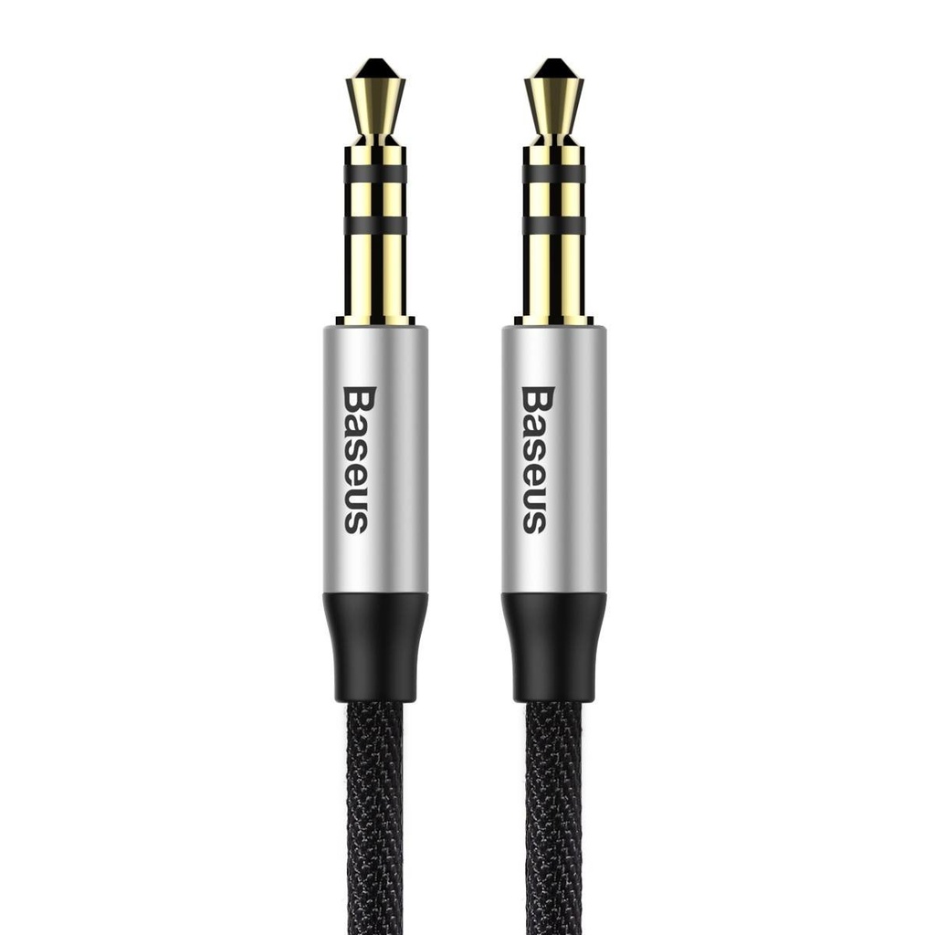Yiven M30 stereo audio cable AUX 3.5mm male mini jack 1m silver/black