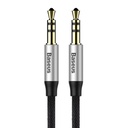 Yiven M30 stereo audio cable AUX 3.5mm male mini jack 1m silver/black