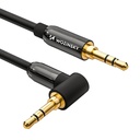 AUX angle male-male mini jack cable 3m black