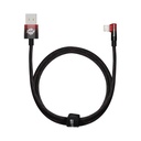 Angle cable cable with side plug USB Iphone Lightning 1m 2.4A red