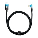 Angular Power Delivery cable with USB-C Iphone Lightning side connector 1m 20W blue