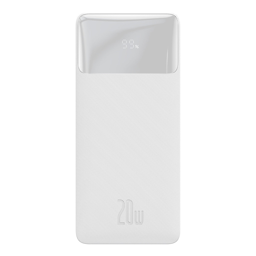 Bipow powerbank with fast charging 10000mAh USB-A microUSB cable 0.25m white