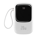 Powerbank with fast charging 20000mAh 20W QC-PD-SCP-FCP Iphone Lightning cable white