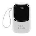 Powerbank with fast charging 20000mAh 22.5W QC-PD-SCP-FCP USB-C cable white