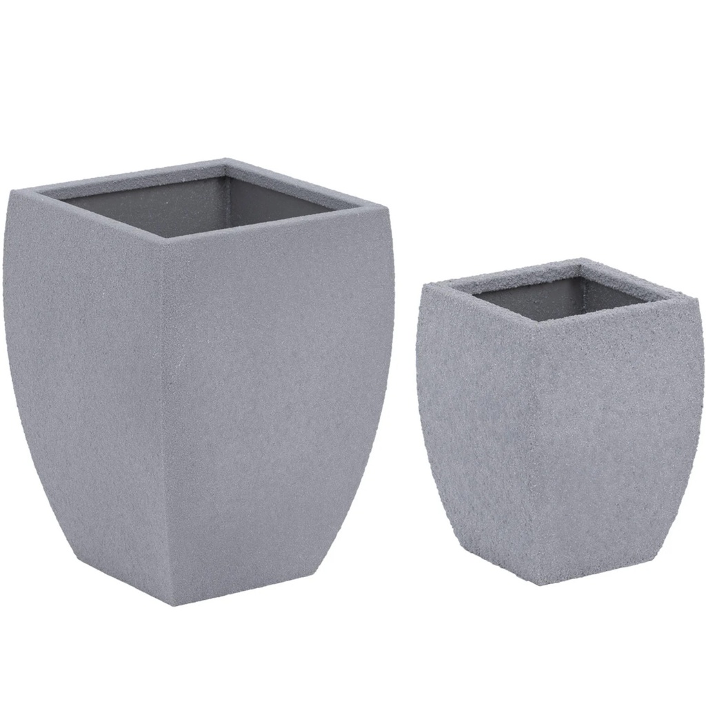 2 suapvalintų puodų rinkinys 27x27 cm 31x31 cm - korteninis plienas