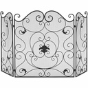 Fireplace screen decorated 3-part 127 x 79 cm