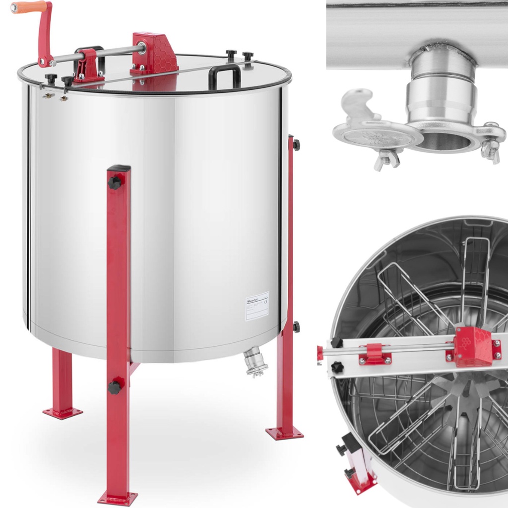 Rankinė nerūdijančio plieno 8 rėmų medaus centrifuga