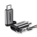 Adapteris iš USB-C į micro USB - pilkas
