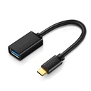 Adapterio kabelis OTG iš USB 3.0 į USB-C - juodas