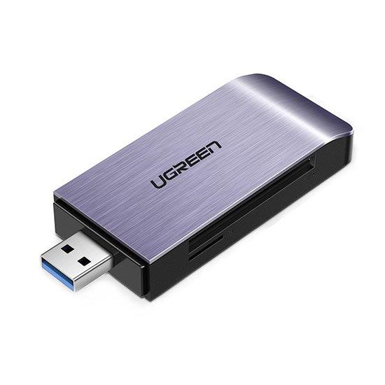 Atminties kortelių skaitytuvas SD / micro SD / CF / MS kištukas USB 3.0 - pilkas
