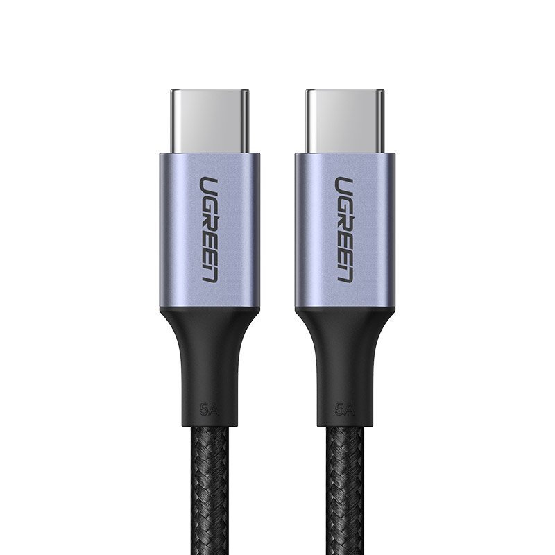 Kabelis USB-C - USB-C Power Delivery Quick Charge 2 m - pilkas