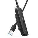 Adapteris HDD SSD 2,5'' SATA III 3.0 uz USB - melns