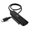 Adapteris HDD SSD 2,5'' SATA III 3.0 uz USB-C - melns