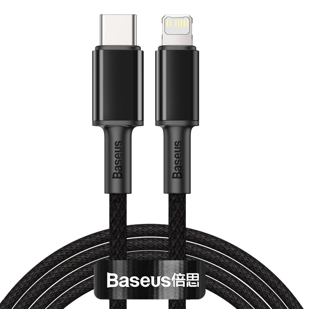 Kabelis "iPhone" USB-C - "Lightning" greitasis įkrovimas 20W 2 m - juodas
