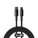 Kabelis iPhone USB-C - Lightning ātrā uzlāde 20W 2m - melns