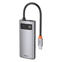 4-in-1 metāla spīdums USB-C uz USB-C Power Delivery HDMI USB 3.2 USB 2.0 daudzfunkcionāls HUB