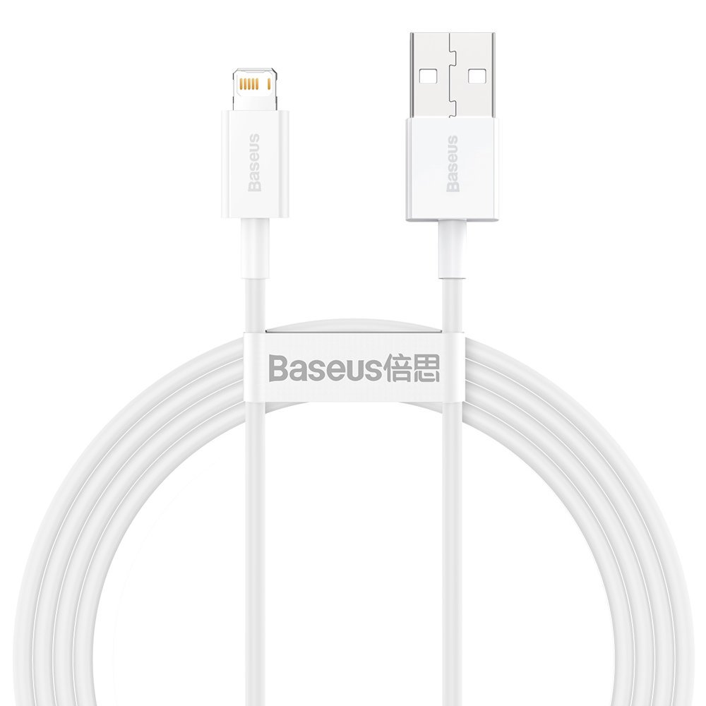 Aukščiausios kokybės "iPhone" USB - "Lightning" 1,5 m kabelis - baltas
