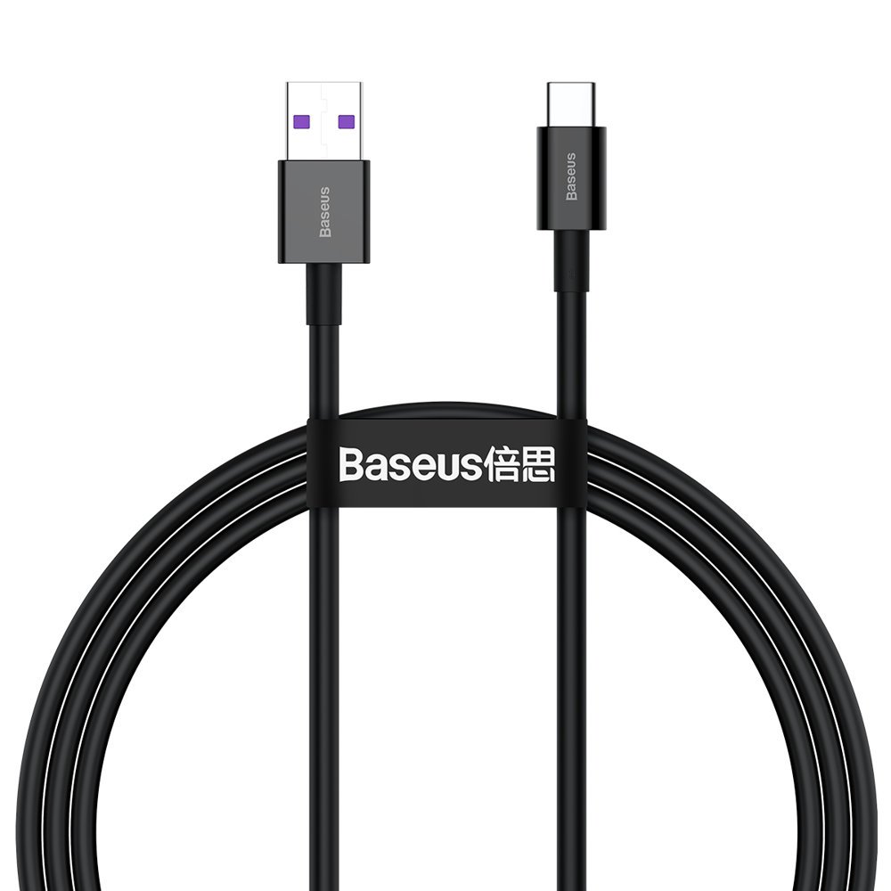 Puikus "Huawei" USB laidas - USB-C 11V / 6A SuperCharge 1 m - juodas
