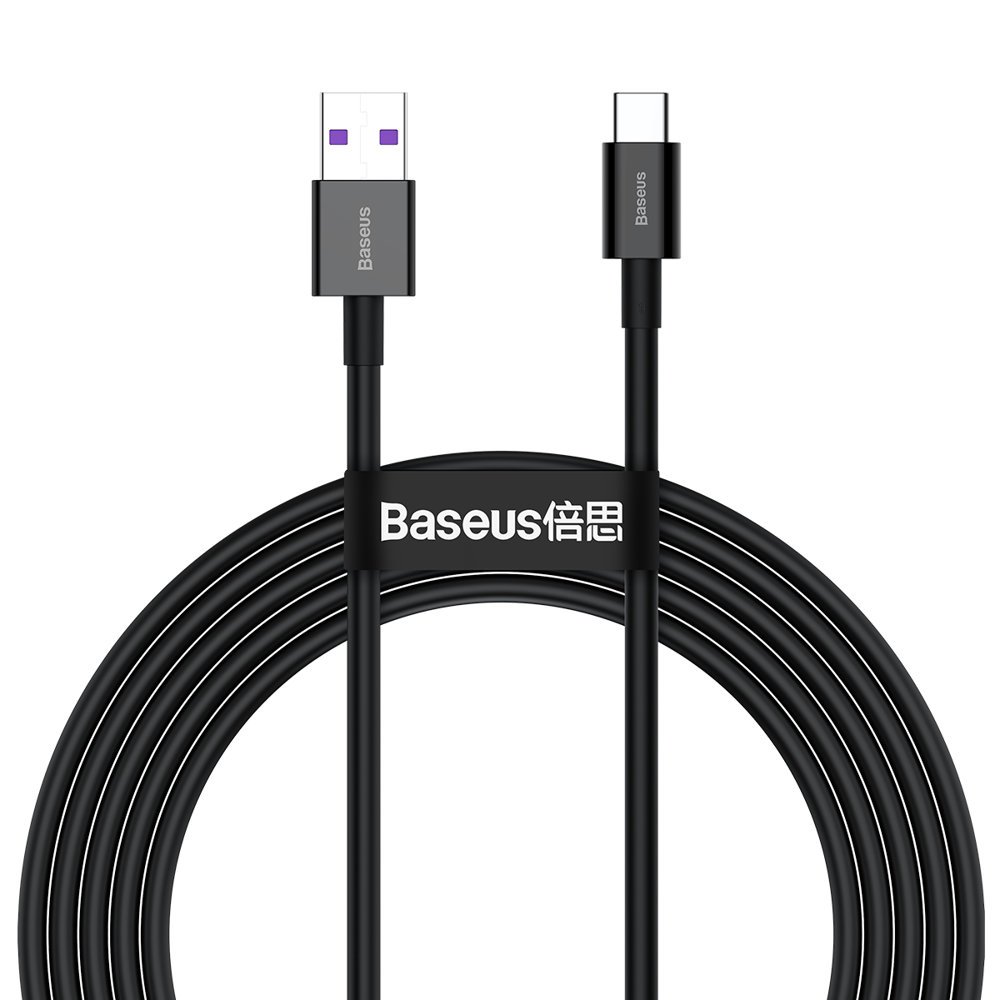 Puikus "Huawei" USB laidas - USB-C 11V / 6A SuperCharge 2 m - juodas