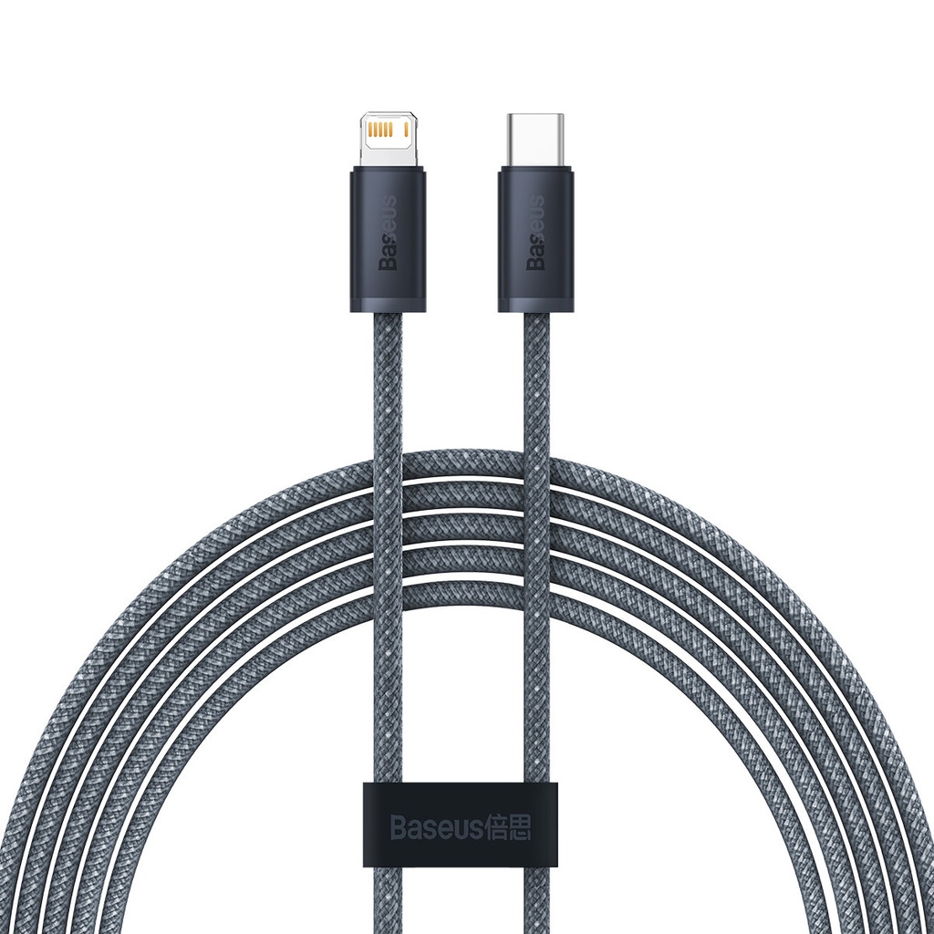 Kabelis iPhone USB-C - Lightning Power Delivery 20W 2 m - pilkas