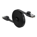 Patchcord RJ45 Speed Six 1000Mbps 2m plakans tīkla kabelis - melns
